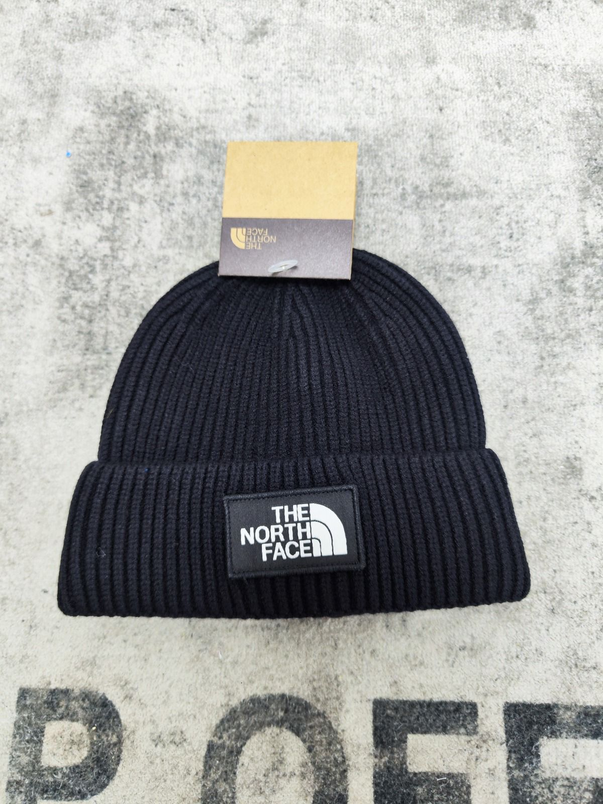 THE NORTH FACE LOGO BEANIE - BLACK