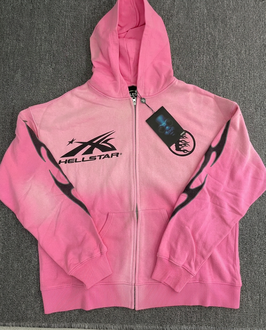 HELLSTAR PINK ZIP HOODIE