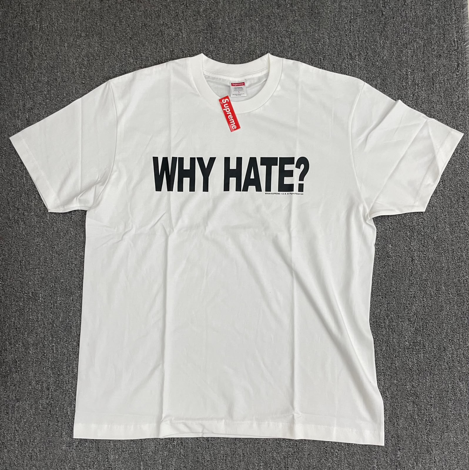 SUPREME WHY HATE? TEE