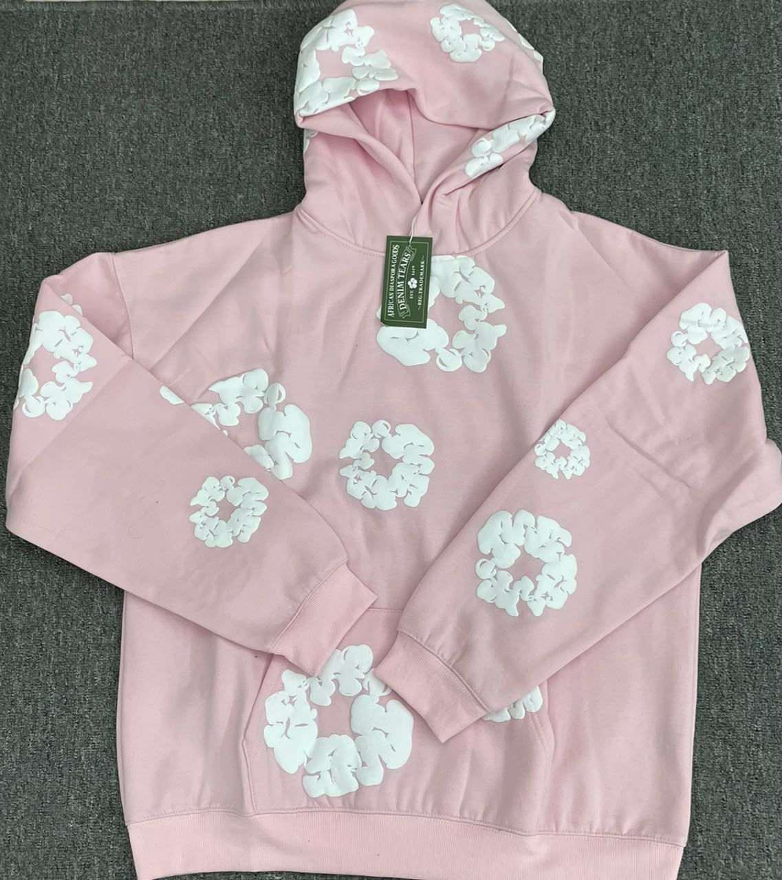 PINK FLORAL HOODIE