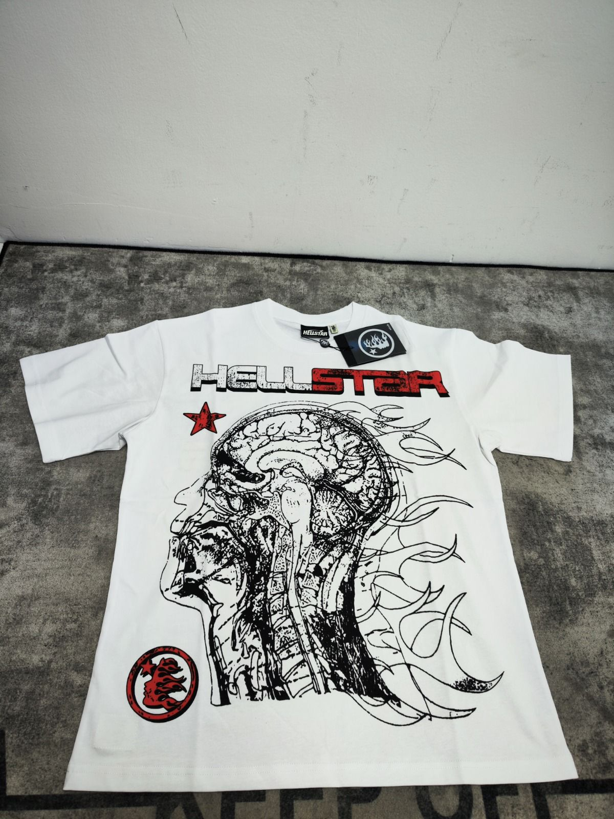 HELLSTAR BRAIN TEE - WHITE