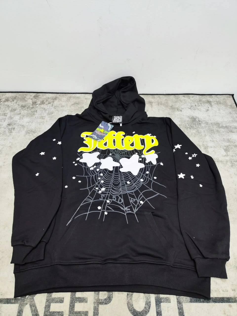 SP5DER YELLOW WEB HOODIE